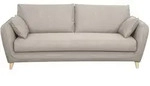 Skandinavische Schlafcouch beige mit Matratze Dicke 10 cm 3-Sitzer CREEP