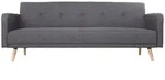 Schlafsofa 3 Pl&auml;tze skandinavisches Design Dunkelgrau ULLA