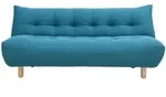 Design-Schlafsofa skandinavisch Blaugr&uuml;n und Eiche YUMI