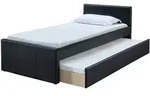 Ausziehbett 90 x 195 cm Schwarz Matt MACCO