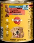 Pedigree Dose 3 Sorten Fleisch Classic Rind, Lamm und Huhn 800g