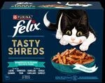 Purina Felix Tasty Shreds Geschmacksvielfalt aus dem Wasser in einer k&ouml;stlichen