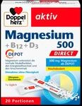 Doppelherz aktiv Magnesium 500 +B12 +D3 Direct 20g