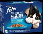 Purina Felix So gut wie es aussieht Geschmacksvielfalt aus dem Wasser in Gelee 12x85g