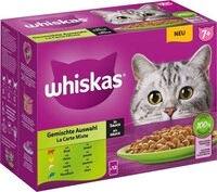 Whiskas Portionsbeutel Multipack 7+ Gemischte Auswahl in Sauce 12x85g, Grundpreis: Whiskas Portionsbeutel Multipack 7+ Gemischte Auswahl in Sauce 12x85g, Grundpreis:
