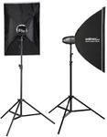 Newcomer 100 II Studioblitz Set mit Softboxen