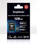 128GB microSDXC Prof. High-Speed UHS-I, Cl10, U3, V30