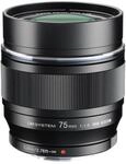 M.Zuiko ED 1,8/75 mm schwarz, Objektiv