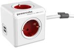 PowerCube Extended USB Rot 1,5m Kabel - Vielseitige Stromversorgung