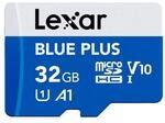 microSDHC Blue Plus UHS-I 32 GB V10 Read 100MB/s mit SD Adapter