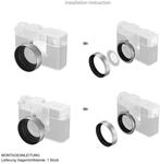 5393 Gegenlichtblende, silber f&uuml;r FUJIFILM X half