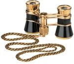 Glamour 3x25 Opernglas Schwarz-Gold