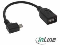 Inline 31606W, Inline Micro-B Stecker an USB-A Buchse OTG Kabel 0,15 m schwarz