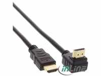 Inline 17007V, Inline HDMI-A auf HDMI-A gewinkelt Kabel 7,5m, schwarz, High Speed