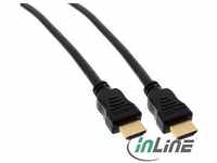 Inline 17555P, Inline Premium HDMI A auf HDMI A Kabel 0,5 m schwarz