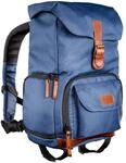 Luis junior Retro Fotorucksack blau mit Leder