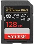 128 GB SDXC ExtremePro R 280MB/s V60 UHS-II, Class 10