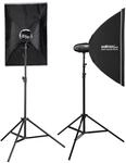 Newcomer 300 II Studioblitz Set mit Softboxen