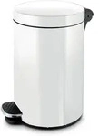 M&uuml;lleimer mit Tretmechanik, 12 l, wei&szlig; lackiert