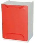 Plastik M&uuml;lleimer f&uuml;r M&uuml;lltrennung, 20 L, rot
