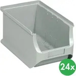 Sichtlagerk&auml;sten PLUS 3, 150 x 235 x 125 mm, grau, 24 Stk.
