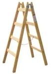 Holzstehleiter Exklusive, 2 x 9 Sprossen, L&auml;nge 2865 mm
