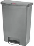 Rubbermaid Slim Jim Step on Abfallbeh&auml;lter 90 Liter Front Step grau