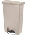 Rubbermaid Slim Jim Step on Abfallbeh&auml;lter 50 Liter Front Step beige