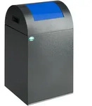 VAR Wertstoffsammelger&auml;t WSG 40 R, 43 Liter antiksilber Einwurfklappe Blau