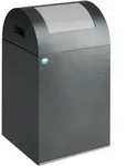 VAR Wertstoffsammelger&auml;t WSG 40 R, 43 Liter antiksilber Einwurfklappe Silber