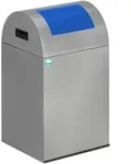 VAR Wertstoffsammelger&auml;t WSG 40 R, 43 Liter silber Einwurfklappe Blau