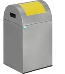 VAR Wertstoffsammelger&auml;t WSG 40 R, 43 Liter silber Einwurfklappe Gelb