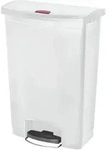 Rubbermaid Slim Jim Step on Abfallbeh&auml;lter 90 Liter Front Step wei&szlig;