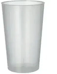Starpak Mehrweg-Trinkbecher PP 0,5 l &Oslash; 9,1 cm, 14 cm transluzent...