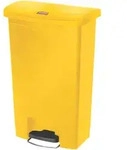 Rubbermaid Slim Jim Step on Abfallbeh&auml;lter 50 Liter Front Step gelb