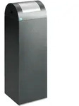 VAR Wertstoffsammelger&auml;t WSG 85 R, 89 Liter antiksilber Einwurfklappe Silber