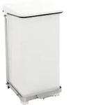 V-Part Industrieller Tritt-M&uuml;lleimer 45 Liter wei&szlig;