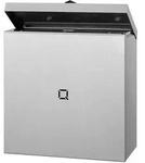 Qbic-line Hygiene-Abfallbeh&auml;lter 9 Liter QLB9 SSL Edelstahl matt geb&uuml;rstet