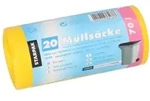 Starpak M&uuml;lls&auml;cke, HDPE 70 l 100 cm x 58 cm gelb 23 my, 25 x 20 St&uuml;ck 500...