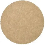 PAPSTAR Tortenunterlagen, Pappe "pure" rund &Oslash; 28 cm braun mit gezacktem Rand 500