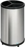 VAR Wertstoffstation 3-fach, ohne Dach, 3 x 30 Liter Edelstahl hochglanz poliert