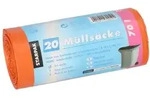 Starpak M&uuml;lls&auml;cke, HDPE 70 l 100 cm x 58 cm orange 23 my, 25 x 20 St&uuml;ck 500...