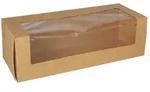 PAPSTAR Tortenkartons mit Deckel eckig 10 cm x 32 cm x 12 cm mit Sichtfenster...