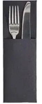 PAPSTAR Servietten "ROYAL Collection" 48 cm x 30 cm schwarz mit Besteckfalz 300