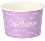 Starpak Eisbecher, Pappe rund 500 ml &Oslash; 11,2 cm, 7,8 cm lila "Icelove", 10 x 50
