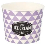 Starpak Eisbecher, Pappe rund 500 ml &Oslash; 11 cm, 8,3 cm lila "Triangle", 10 x 50 St&uuml;ck