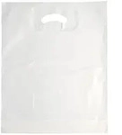 Starpak Griffloch-Tragetaschen, HDPE 44 cm x 36 cm x 9 cm wei&szlig; 400 St&uuml;ck