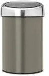 Brabantia Touch Bin Kosmetik-Wandabfalleimer 3 Liter Edelstahl platin