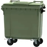 Vepa Bins Gro&szlig;raumm&uuml;llcontainer 770 Liter mit Flachdeckel gr&uuml;n