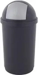Curver Push Bullet Bin Abfallbeh&auml;lter 50 Liter Pushklappe blau-silber